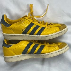 adidas mcnasty yellow and blue sneakers men’s 9.5 us